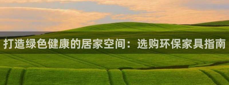 杏耀平台登录网站：打造绿色健康的居家空间：选购环保家具指南
