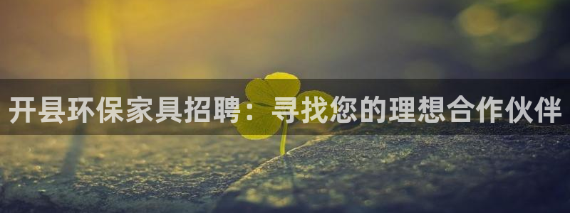 杏耀代理主管qq：开县环保家具招聘：寻找您的理想合作伙伴
