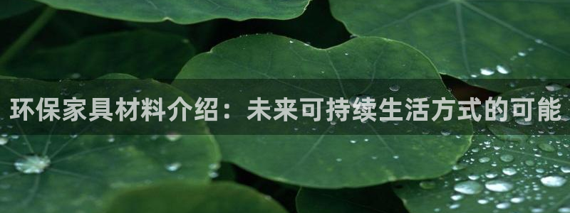 杏耀平台代理怎么赚钱：环保家具材料介绍：未来可持续生活方式的
